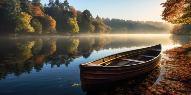 ein Boot auf einem See