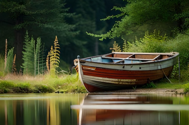 ein Boot, das im Wasser liegt