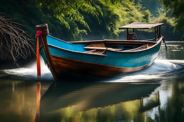 Ein Boot mit dem Wort'auf der Seite