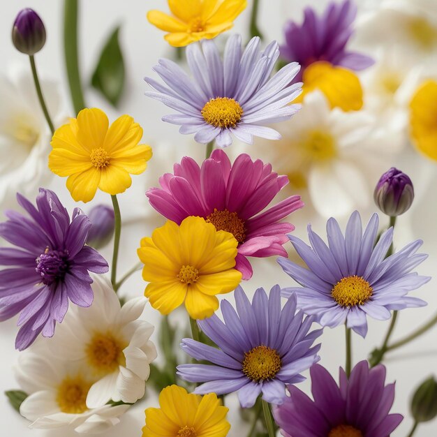 Ein Bouquet von Krokussen auf einem grauen Hintergrund Frühlingsblumen