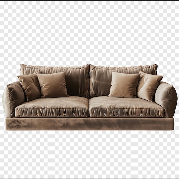 ein braunes Sofa mit einem braunen Kissen darauf