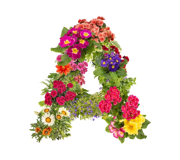 Ein Brief aus verschiedenen bunten Blumen