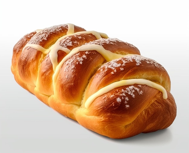 Ein Brot mit weißem Glasur