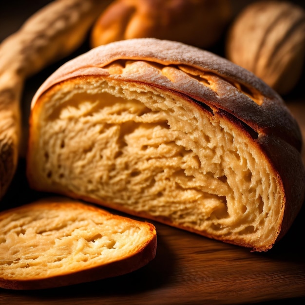 Ein Brotlaib mit dem Wort Brot darauf