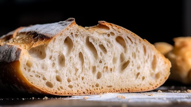 Ein Brotlaib mit Löchern in der Mitte