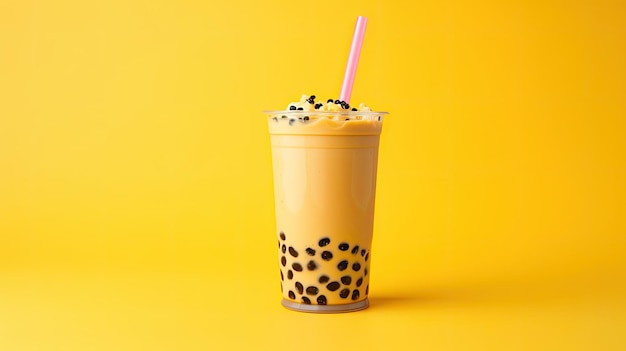 Ein Bubble Tea im Plastikbecher