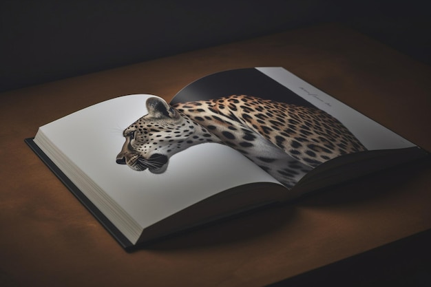 Ein Buch mit dem Bild eines Geparden