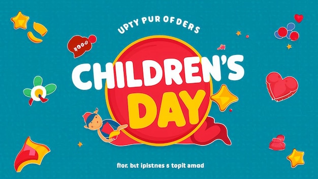 ein Buchcover für den Kindertag trägt den Titel "Kindertag"