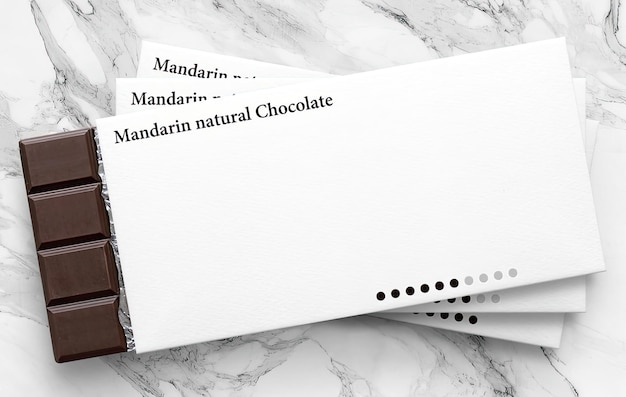 ein Buchstabe mit dem Wort "Schokolade" darauf