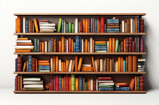 Ein Bücherregal mit vielen Büchern darauf