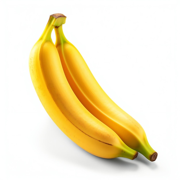 Ein Bündel Bananen auf weißem Hintergrund
