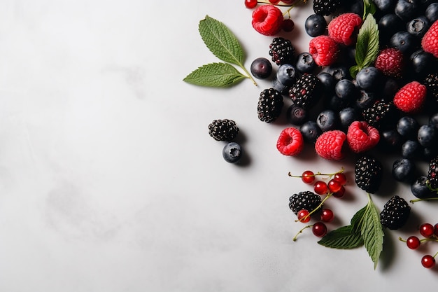 Ein Bündel Beeren auf einem weißen Hintergrund