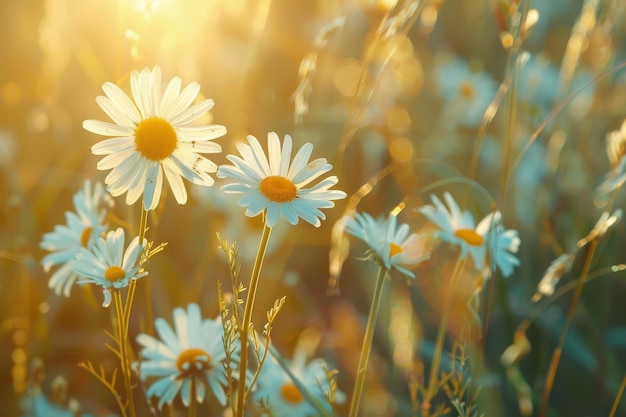 Ein Bündel Gänseblümchen im Gras