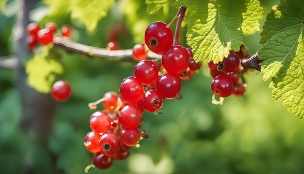 ein Bündel roter Beeren auf einem Zweig