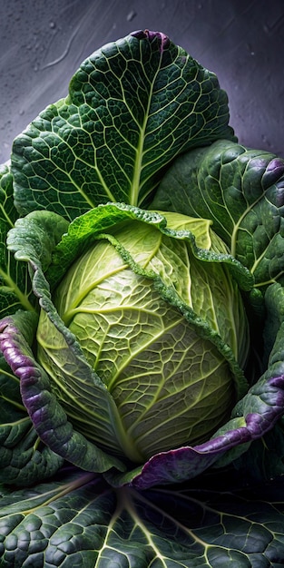 ein Bündel Salat mit dem Namen Kale darauf