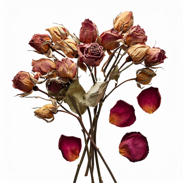 ein Bündel trockener Rosen