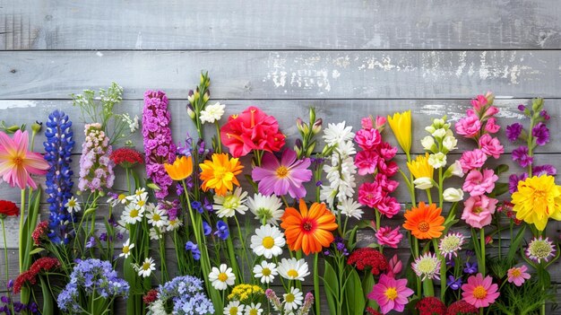 Foto ein bündel von blumen generativ ai