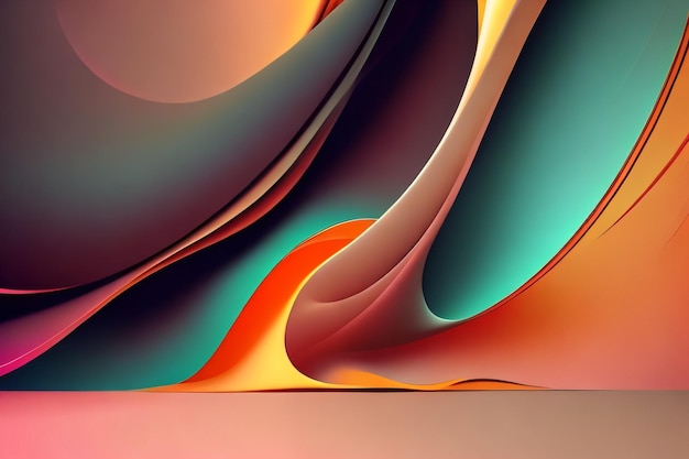 Ein bunter abstrakter Hintergrund mit wellenförmigem Design.