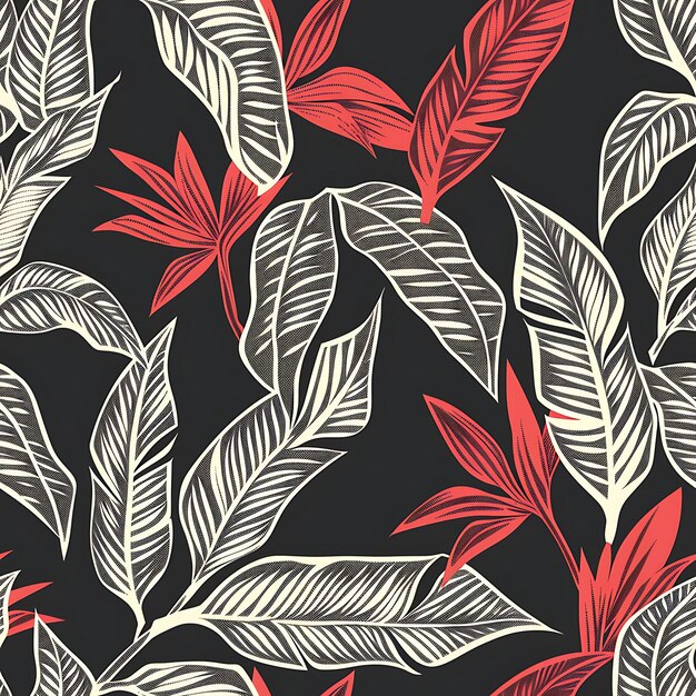 ein bunter Hintergrund mit roten und grauen Blättern und roten Blättern