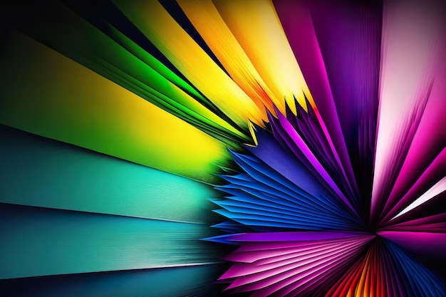 Ein bunter mehrfarbiger abstrakter Hintergrund mit schwarzem Hintergrund, Computergrafik.