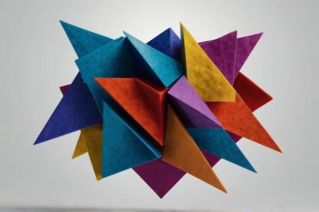 ein bunter Origami-Drachen wird von einer Firma hergestellt