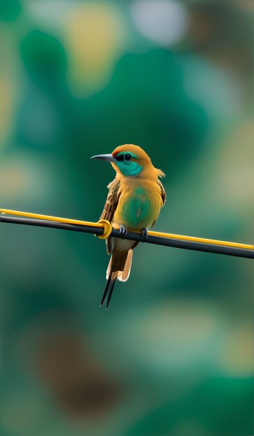 Ein bunter Vogel, der auf einem Ast steht