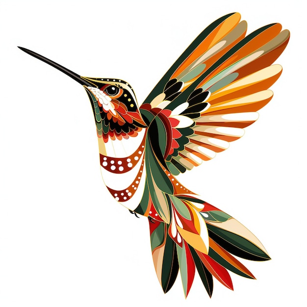 ein bunter Vogel mit einem bunten Flügel, der sagt, Vogel