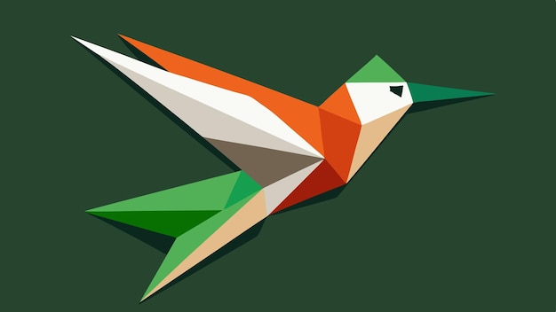 ein bunter Vogel mit einer grünen und orangefarbenen Färbung