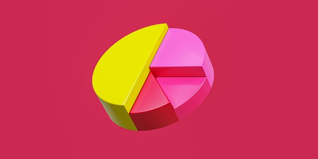 Ein buntes Tortendiagramm mit dem Wort Torte darauf