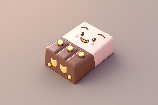 Ein Cartoon eines Marshmallows mit einem Smiley.