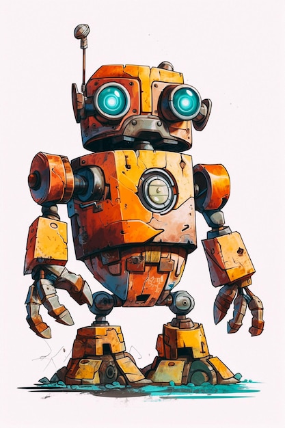 Ein Cartoon eines Roboters
