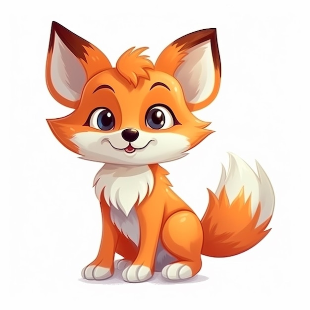 Ein Cartoonbild eines Fuchses mit einem breiten Lächeln im Gesicht.