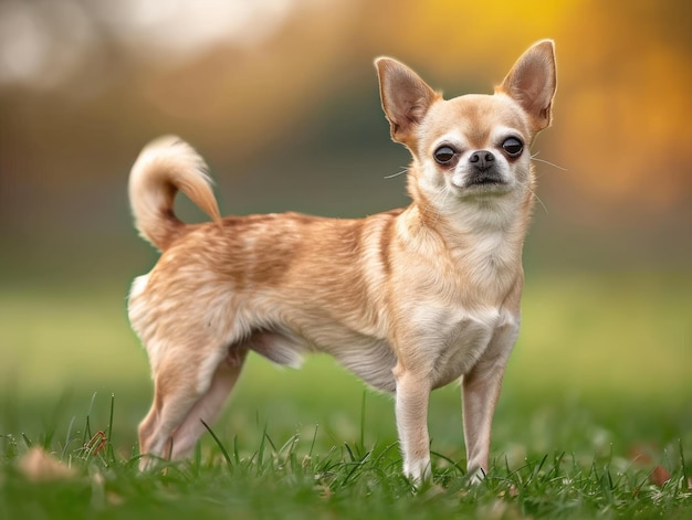 Ein Chihuahua-Hund auf dem Gras