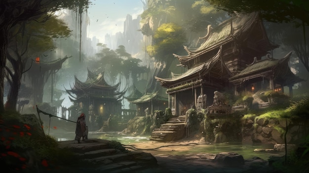 Ein chinesisches Dorf im Dschungel