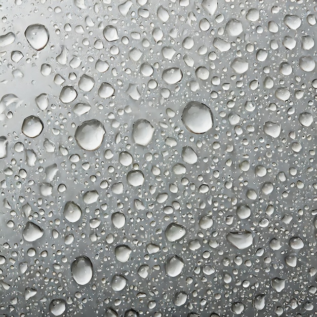 ein Close-up eines Fensters mit Regentropfen darauf