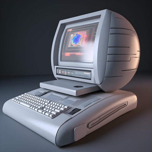 Ein Computer mit einer Tastatur