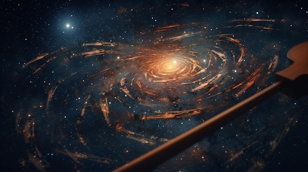 Ein computergeneriertes Bild einer Spiralgalaxie
