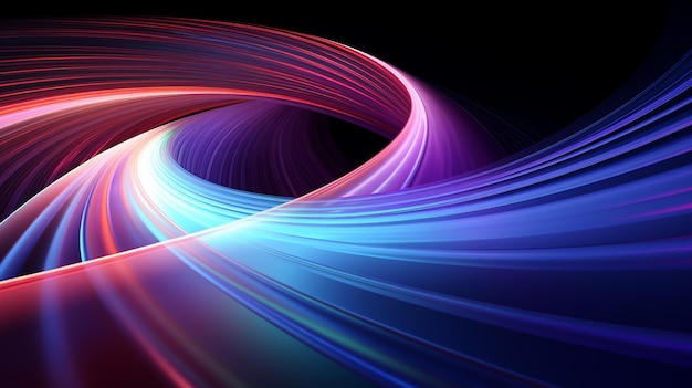 Ein computergeneriertes Bild eines farbenfrohen abstrakten Hintergrunds mit einem bunten Wirbel.