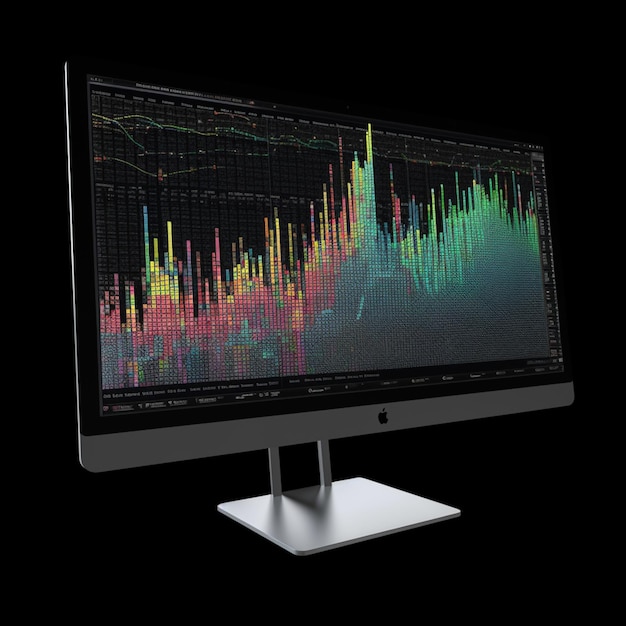 Ein Computermonitor mit einem Diagramm auf dem Bildschirm.