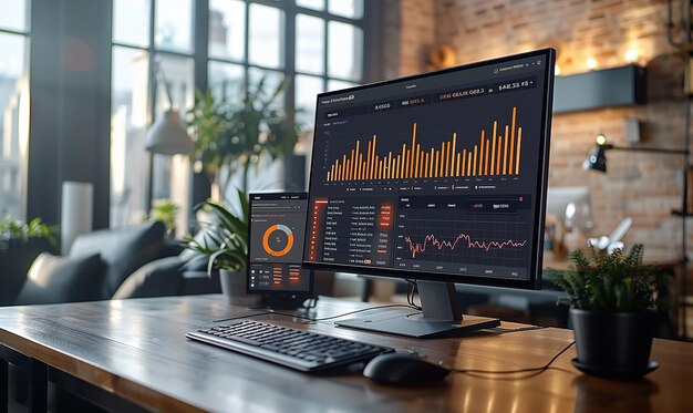 ein Computermonitor mit einem Diagramm, das das Diagramm zeigt