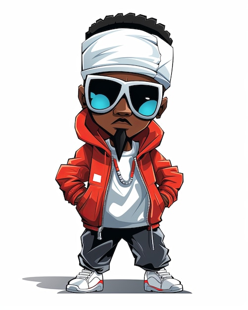 ein cooles Vektordesign für Hip-Hop-Cartoonfiguren