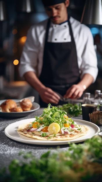 Ein Crêpe oder Crêpe ist eine sehr dünne Pfannkuchensorte