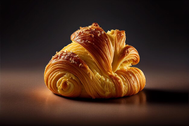 Ein Croissant, das wie ein Croissant geformt ist.