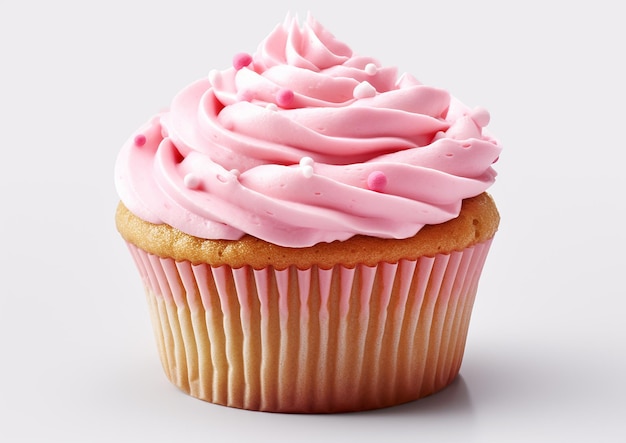 Ein Cupcake auf weißem Hintergrund