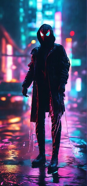 Foto ein cyberpunk-mann