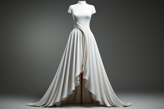 Ein Damenkleid mit minimalistischem und schlichtem Design, das Schlichtheit und Vielseitigkeit unterstreicht