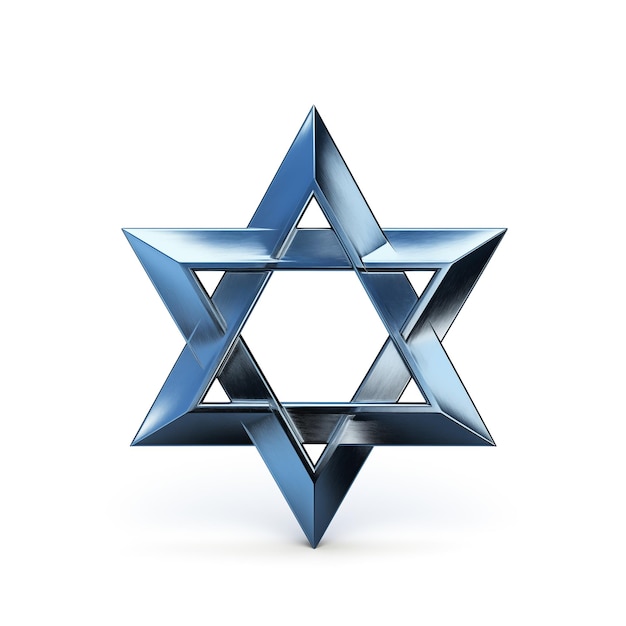 Ein Davidsstern, ein Davidsschild, ein Hexagram als jüdisches Symbol