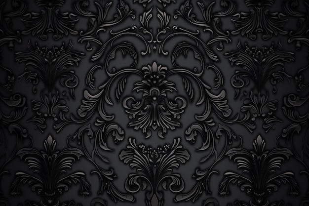 Ein dekorativer Hintergrund mit geprägtem schwarzen Ornament