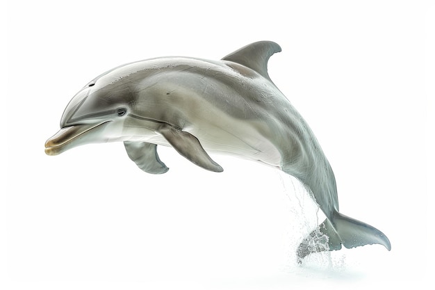 Ein Delfin isoliert auf weißem Hintergrund