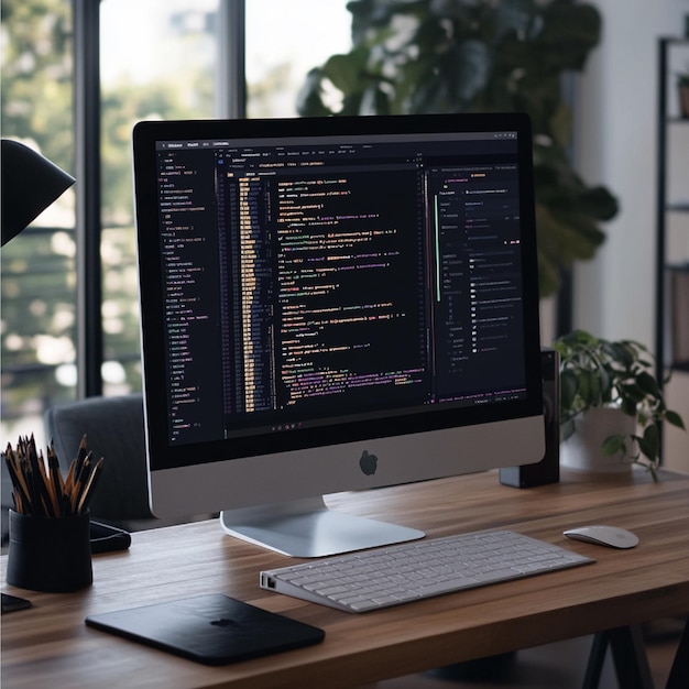 Ein detaillierter Code-Editor mit einem Frontend-Framework wie React oder Vuejs hervorgehoben